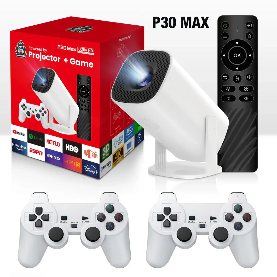 Moonlight P30 Projector ™ + Console de jeux vidéo rétro